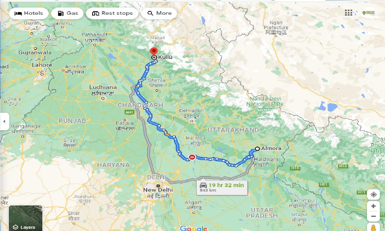 almora-to-kullu-taxi
