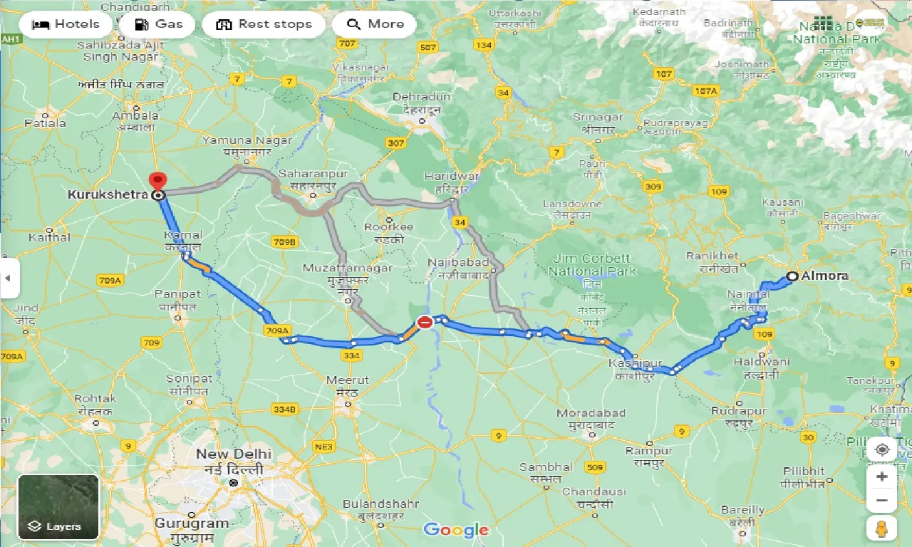 almora-to-kurukshetra-taxi