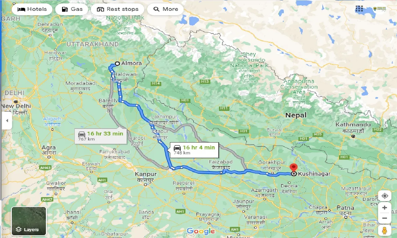 almora-to-kushinagar-one-way