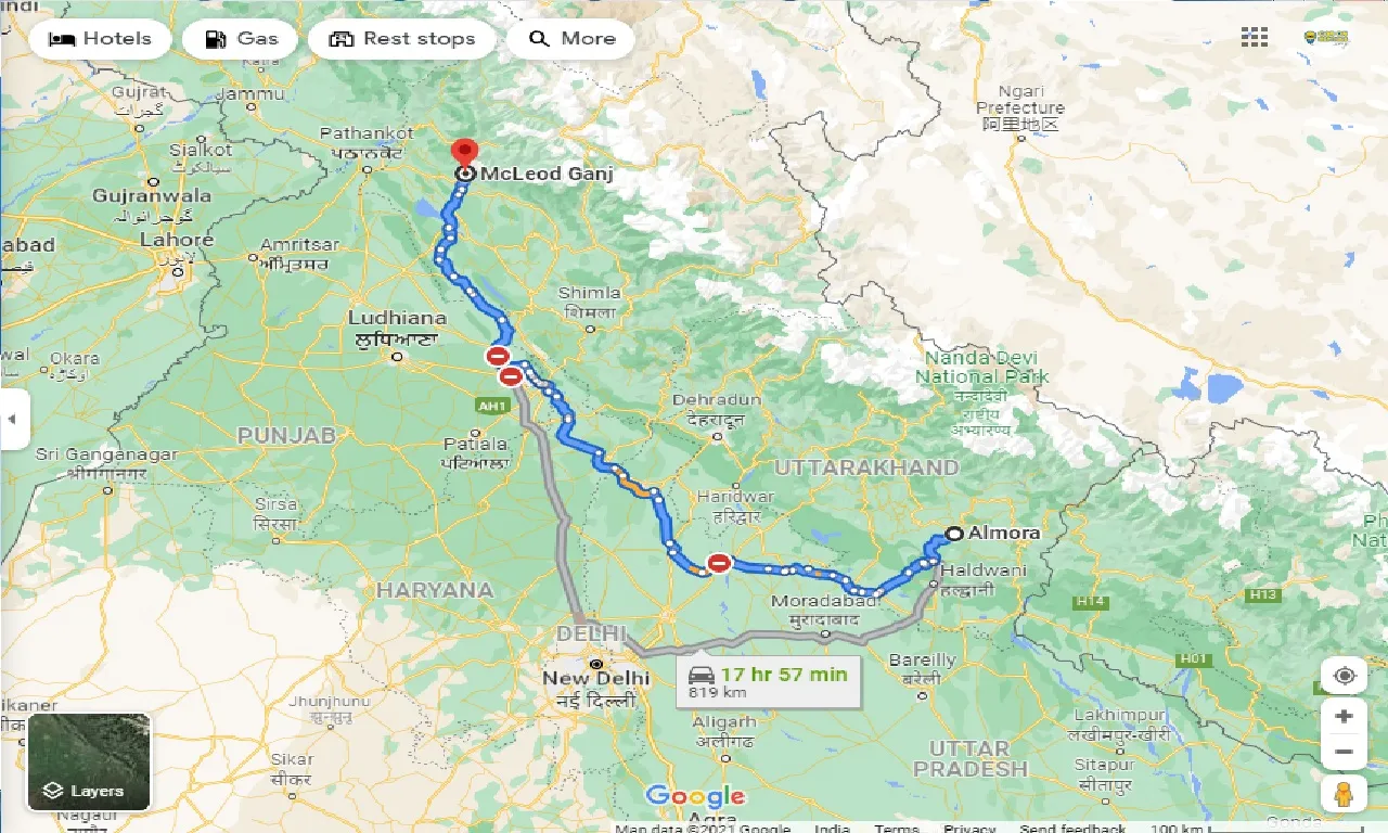 almora-to-mcleodganj-taxi