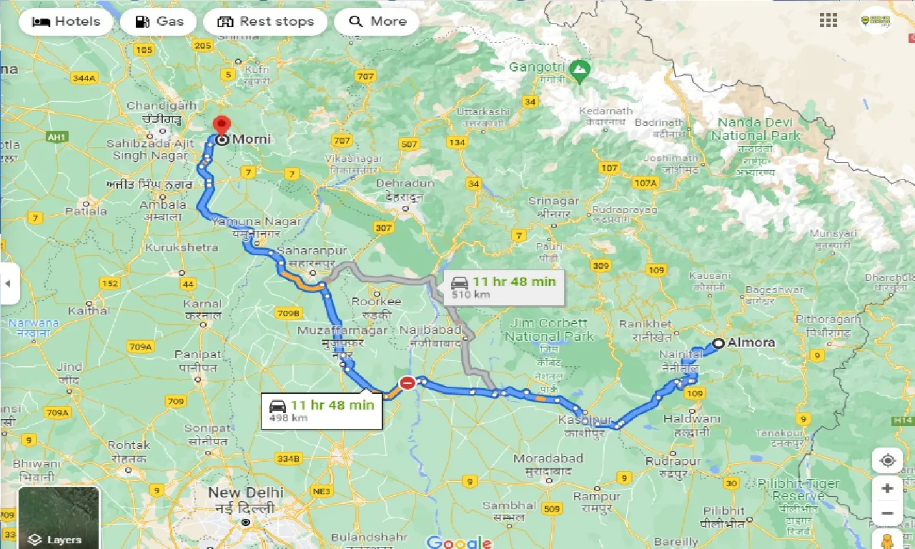 almora-to-morni-taxi