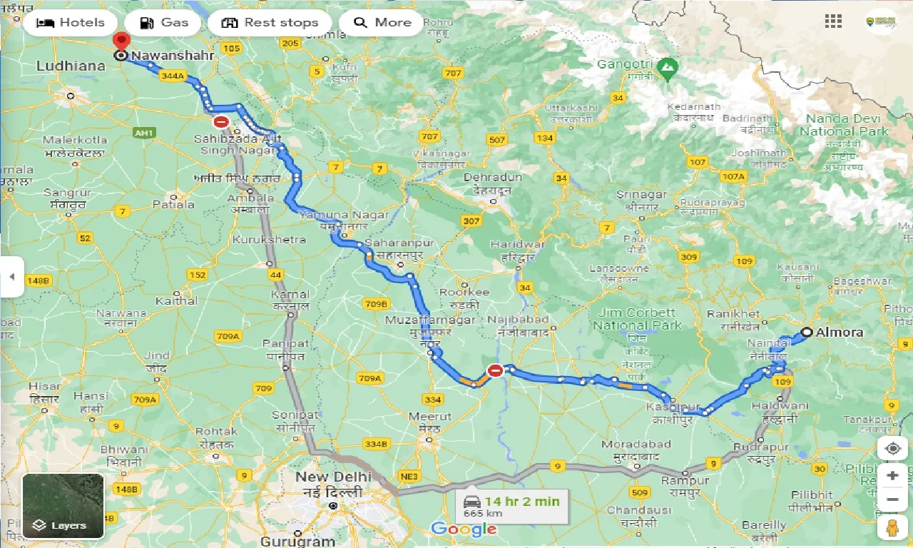 almora-to-nawanshahr-taxi