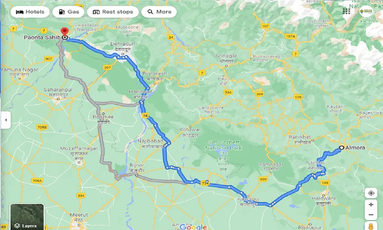 almora-to-paonta-sahib-one-way