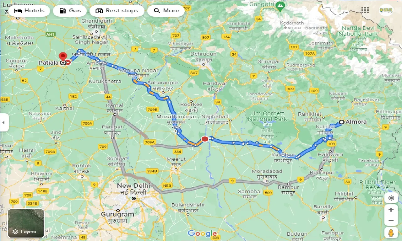 almora-to-patiala-taxi