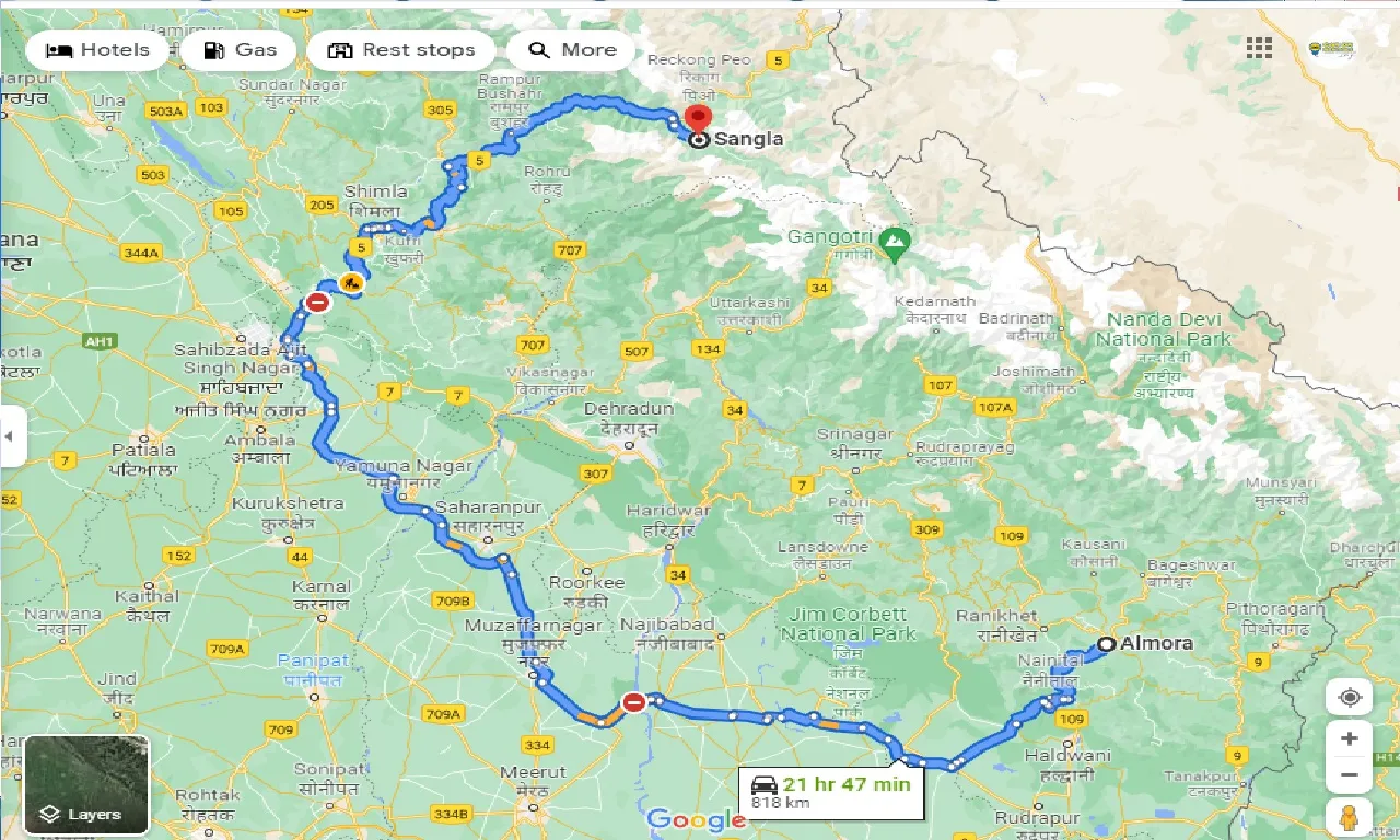 almora-to-sangla-taxi