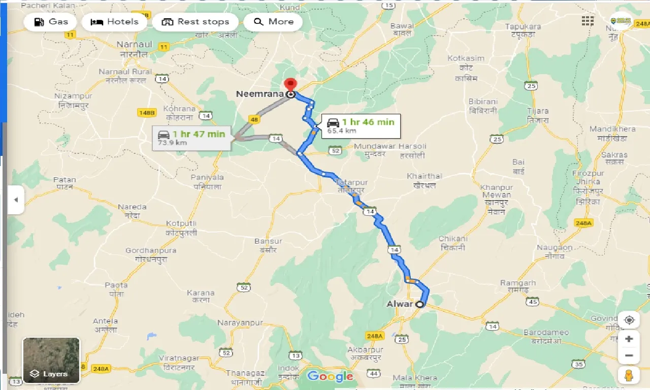 alwar-to-neemrana-round-trip