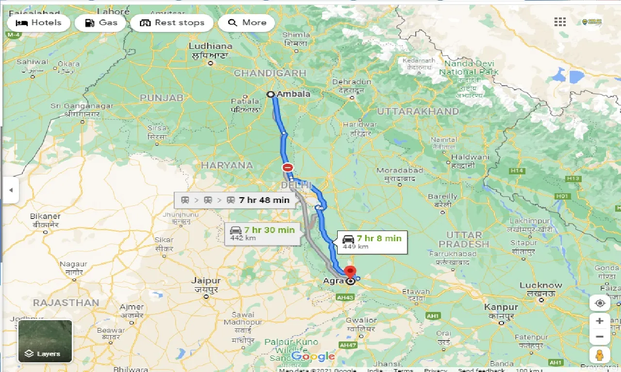ambala-to-agra-one-way