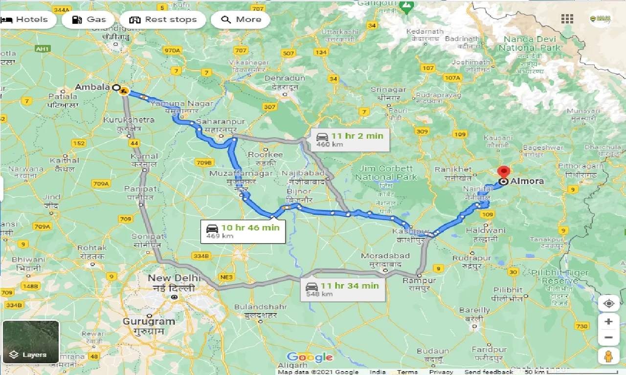 ambala-to-almora-taxi