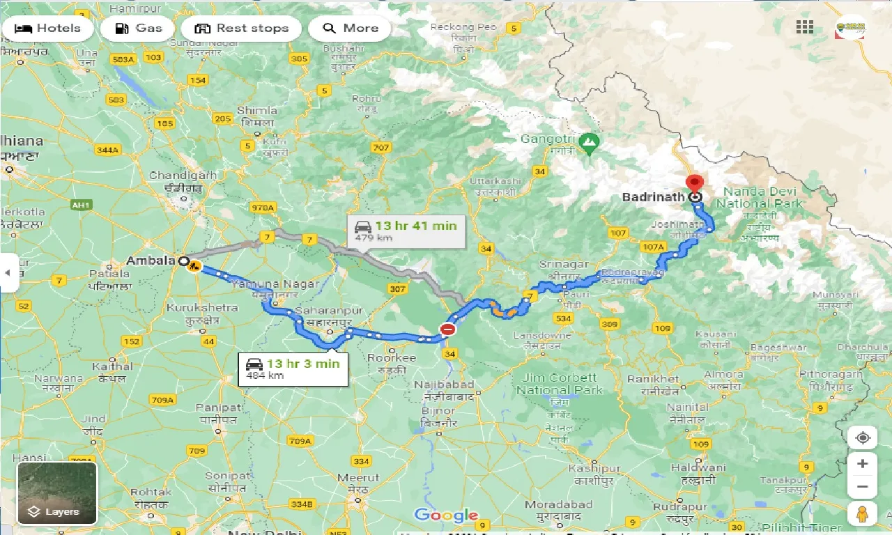 ambala-to-badrinath-one-way