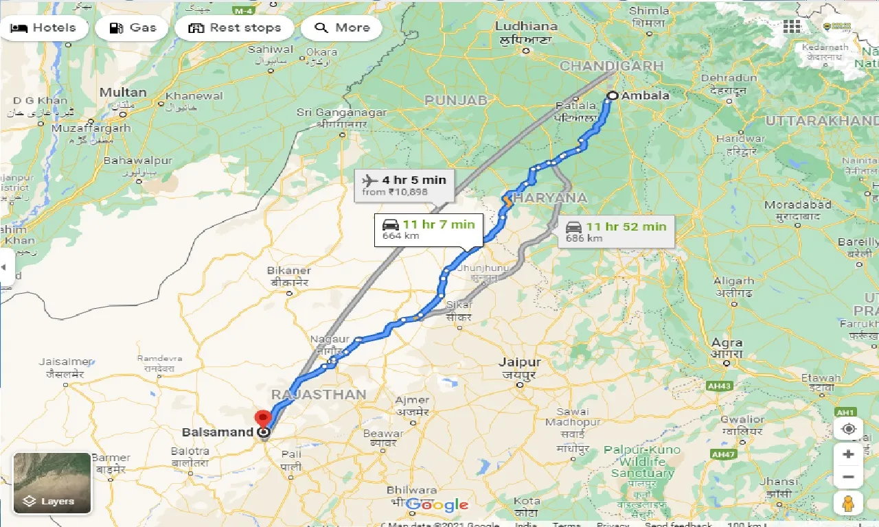 ambala-to-balsamand-one-way
