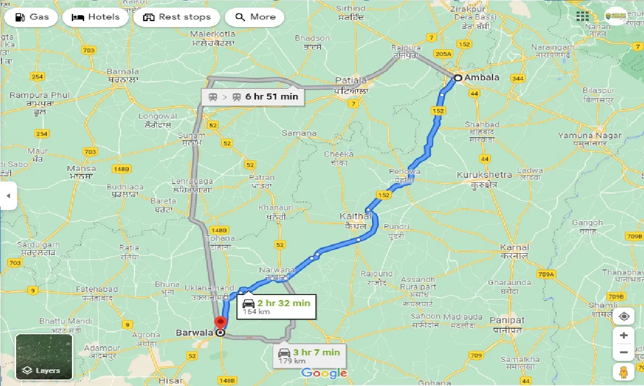 ambala-to-barwala-one-way