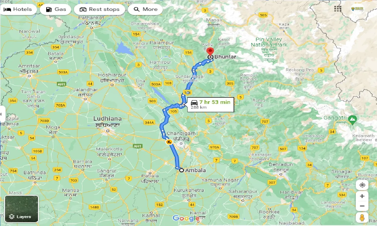 ambala-to-bhuntar-one-way
