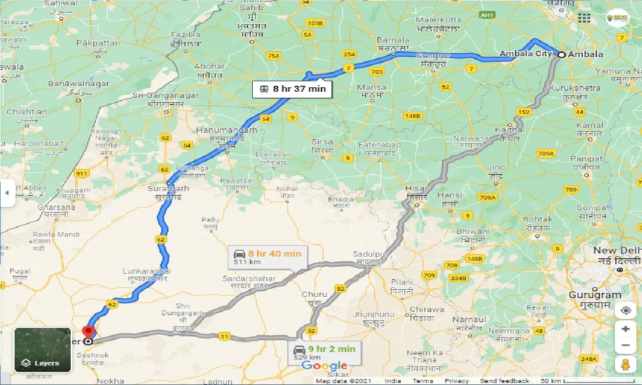 ambala-to-bikaner-taxi