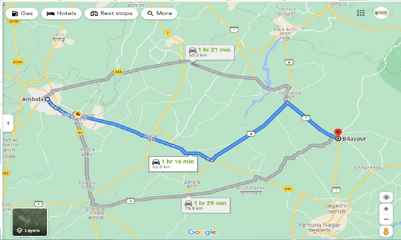 ambala-to-bilaspur-haryana-one-way