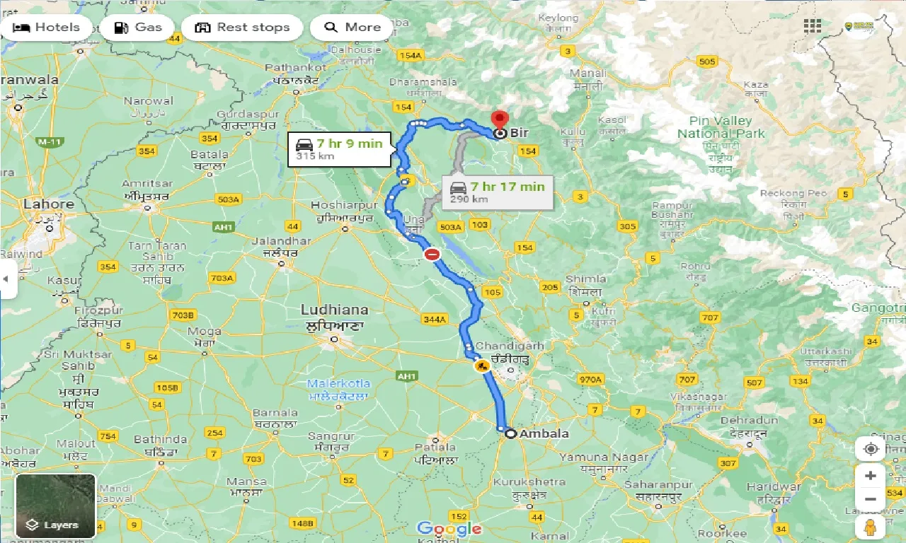 ambala-to-bir-one-way