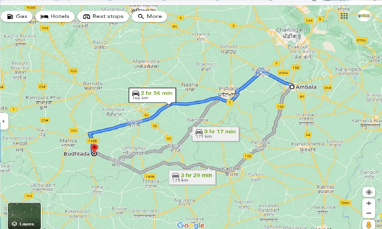 ambala-to-budhlada-one-way