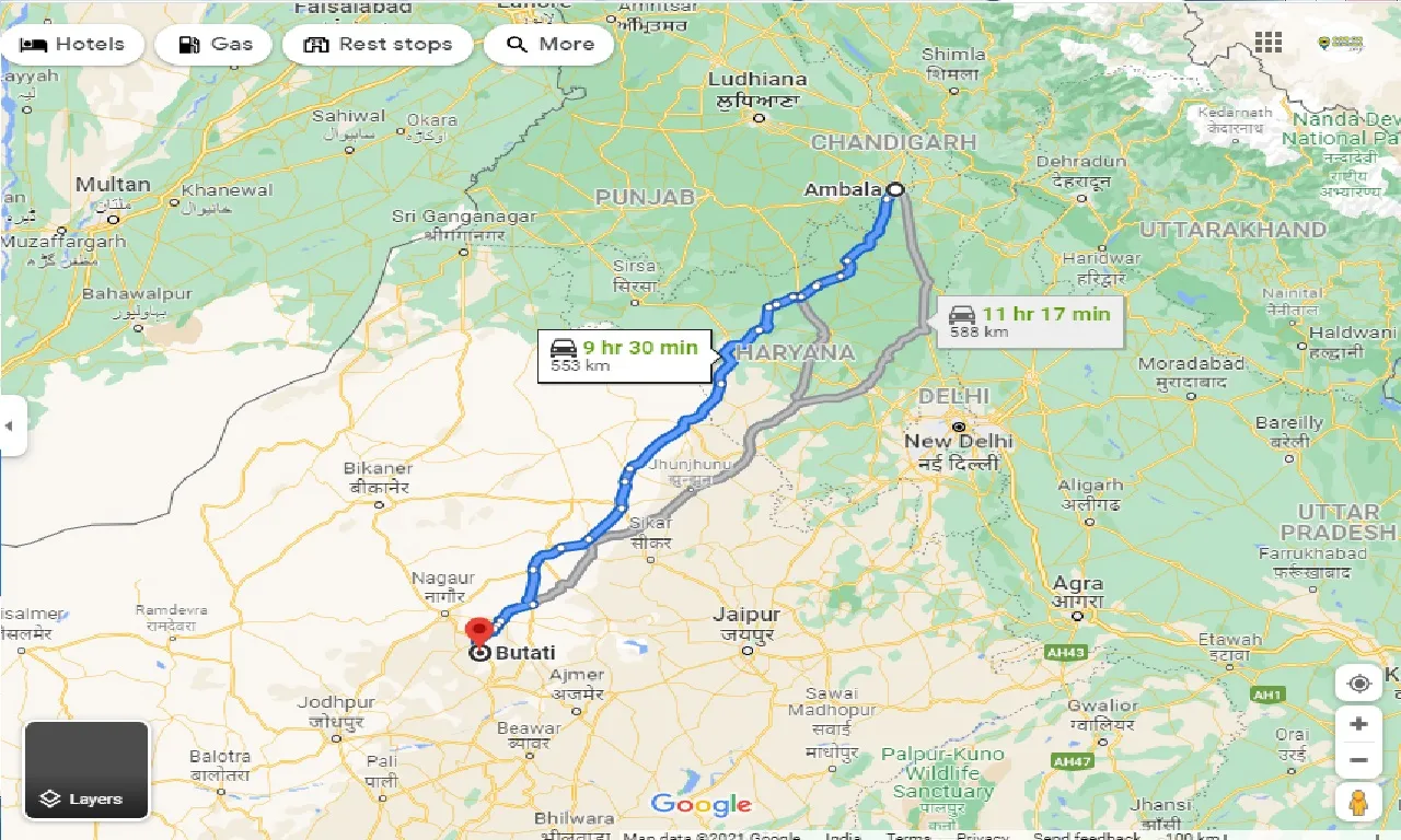 ambala-to-butati-one-way