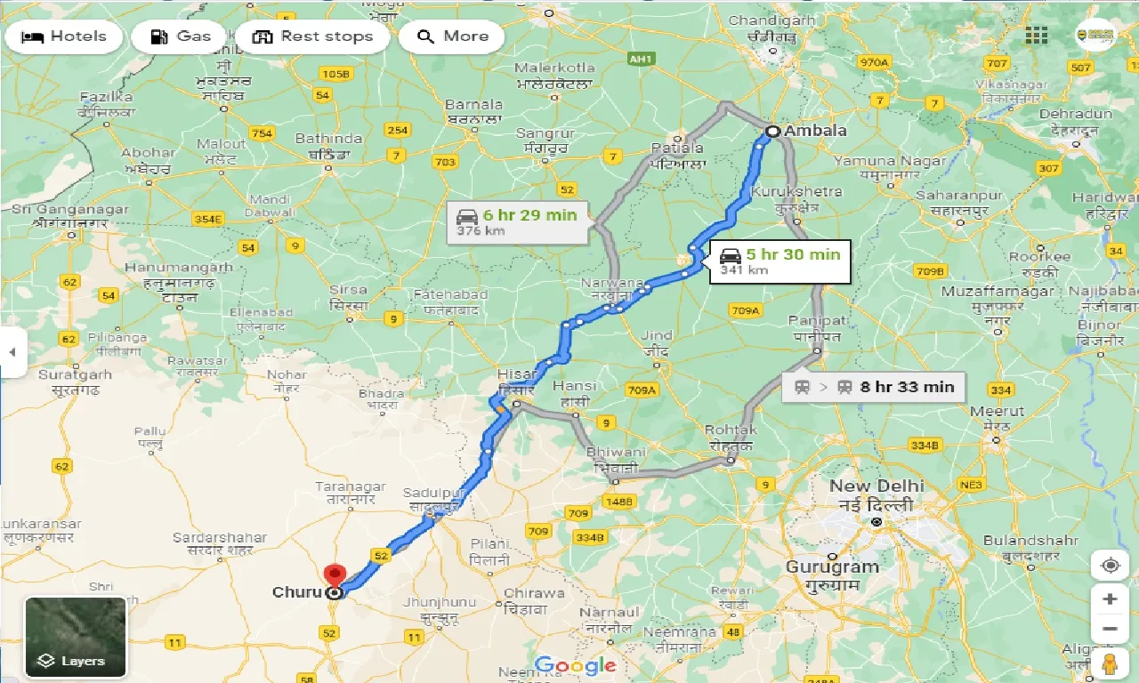 ambala-to-churu-one-way