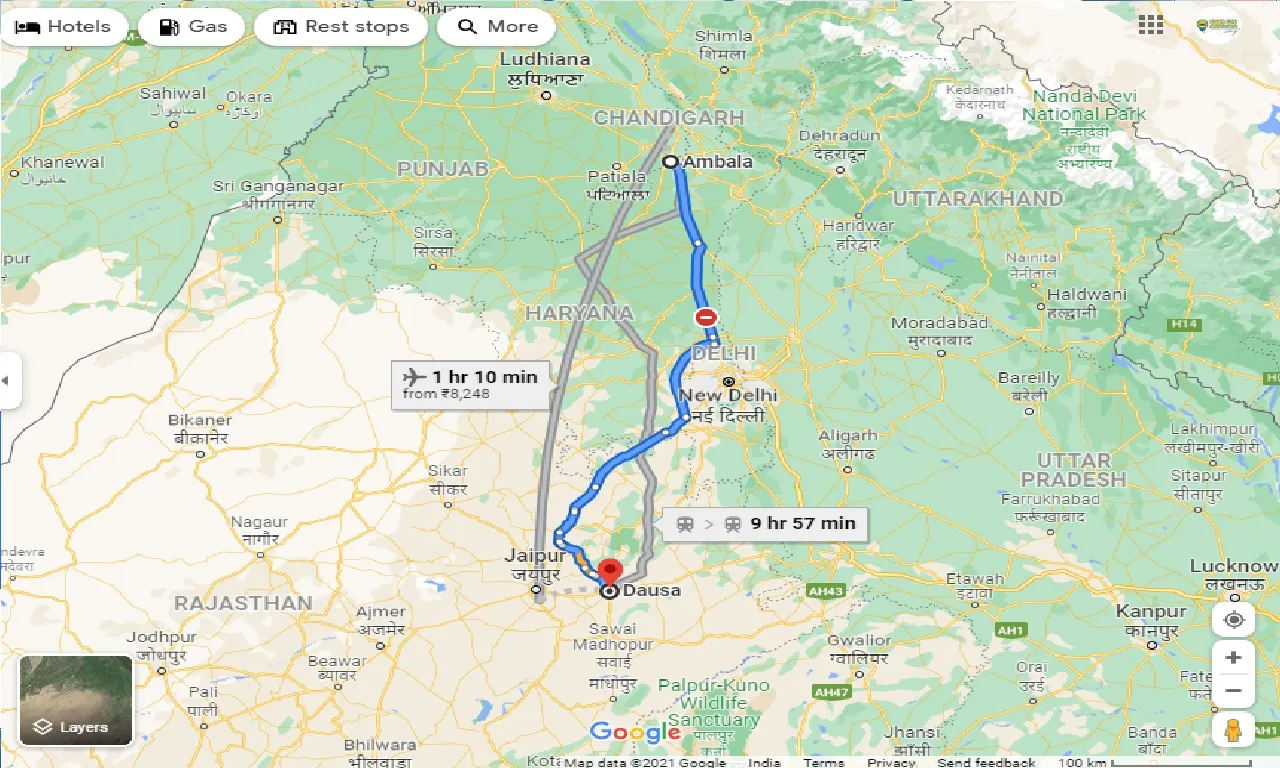 ambala-to-dausa-one-way