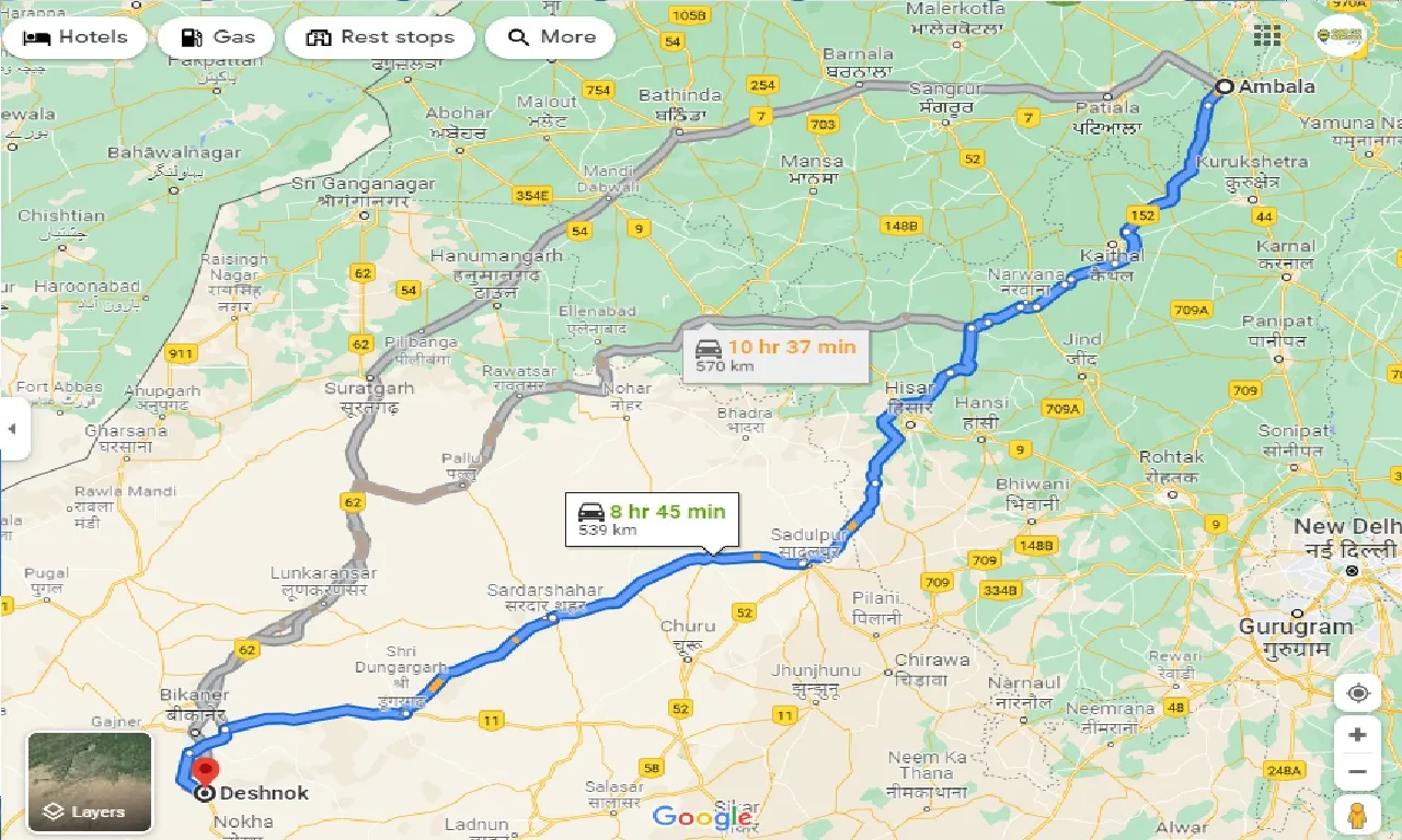 ambala-to-deshnok-one-way