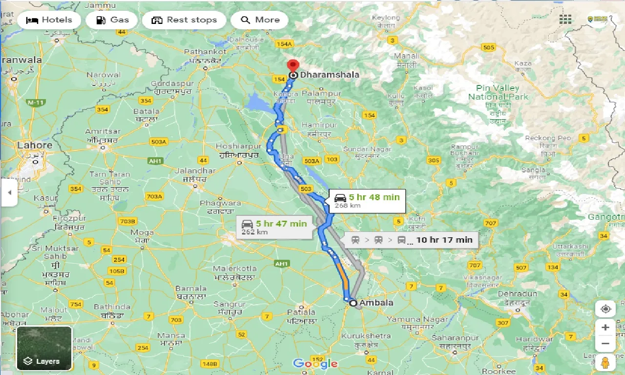 ambala-to-dharamshala-round-trip