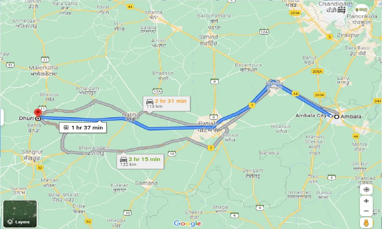 ambala-to-dhuri-taxi