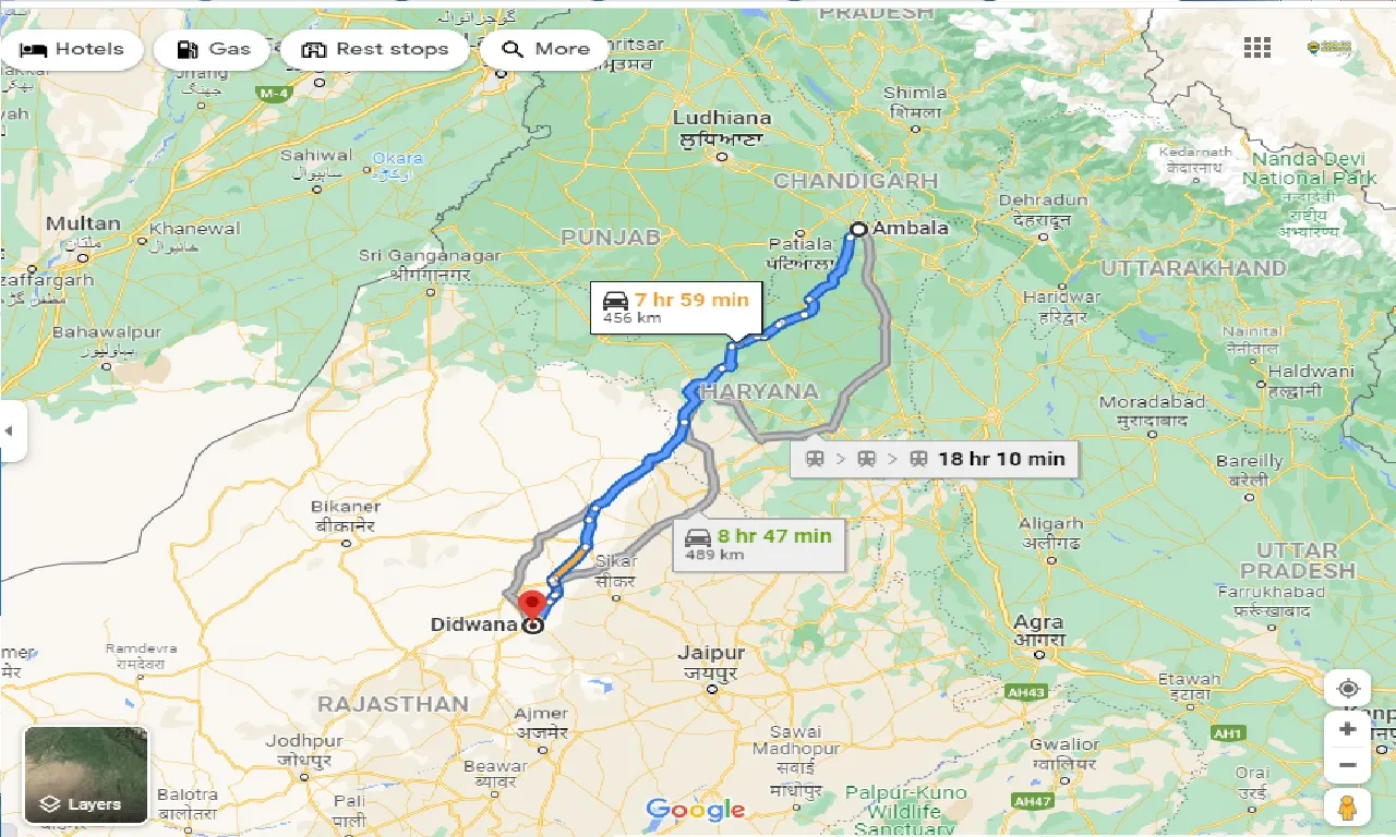 ambala-to-didwana-one-way
