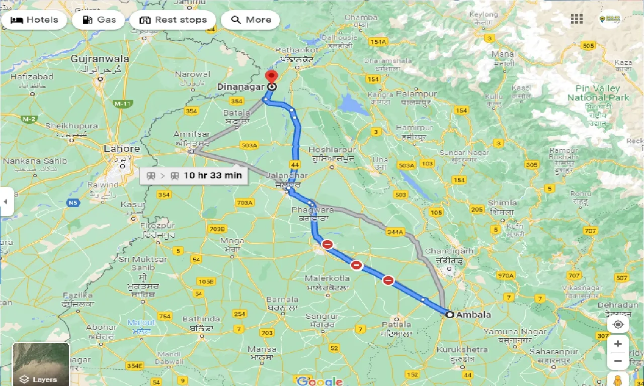ambala-to-dinanagar-one-way