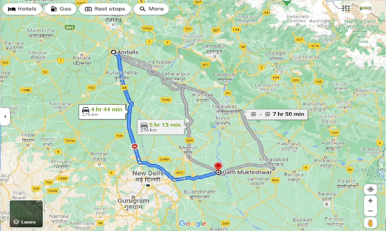 ambala-to-garh-mukteshwar-one-way