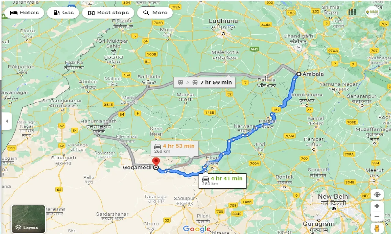 ambala-to-gogamedi-taxi
