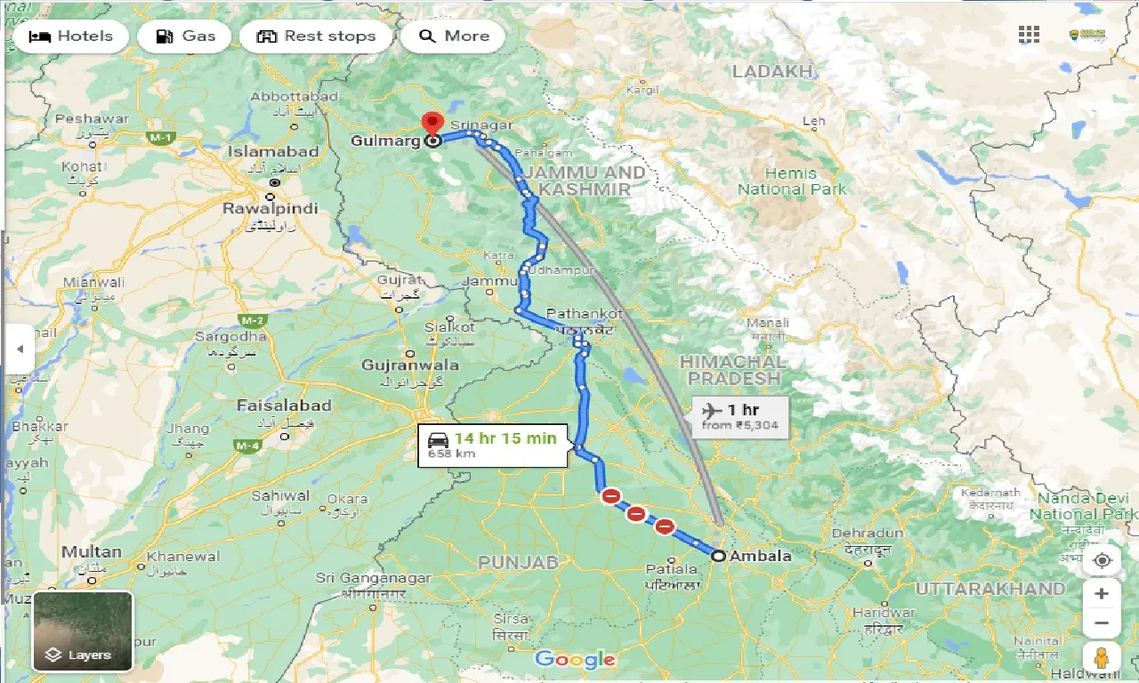 ambala-to-gulmarg-one-way