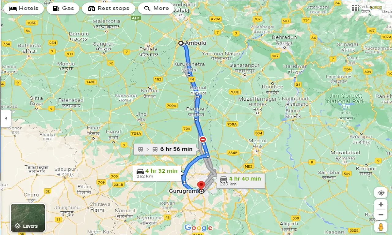ambala-to-gurugram-taxi