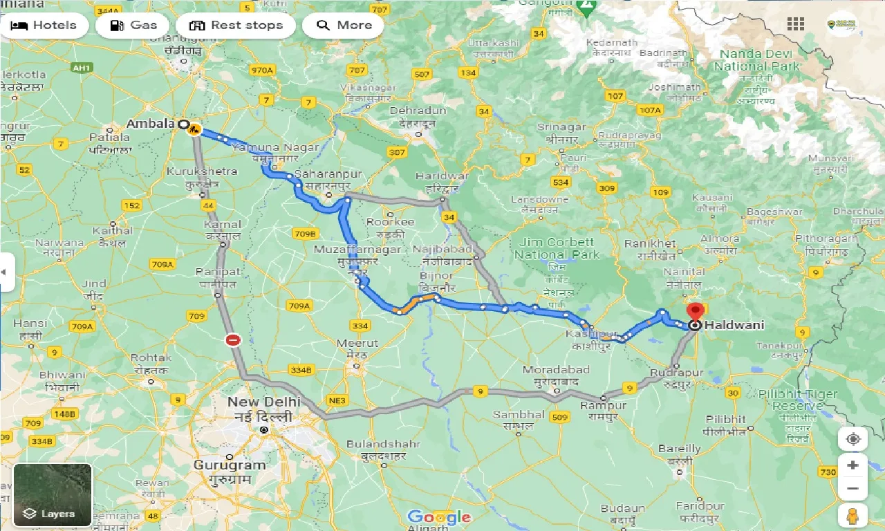 ambala-to-haldwani-taxi