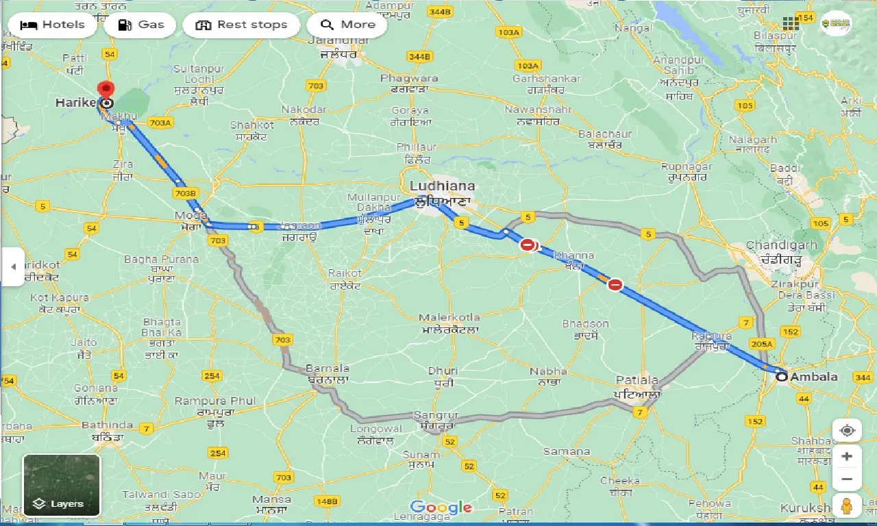 ambala-to-harike-one-way