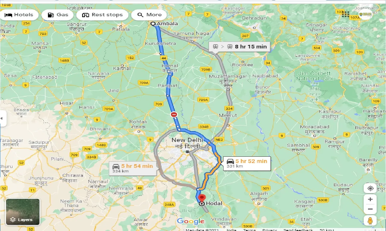ambala-to-hodal-one-way