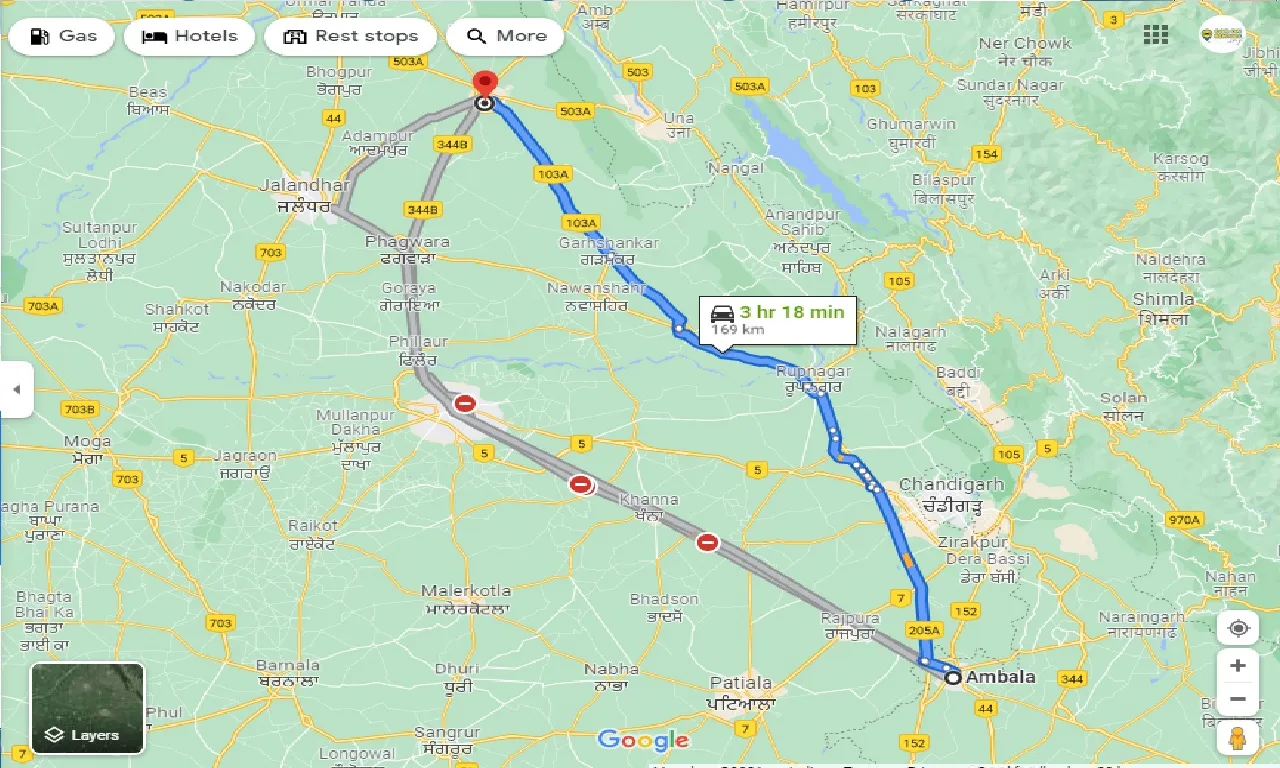 ambala-to-hoshiarpur-taxi