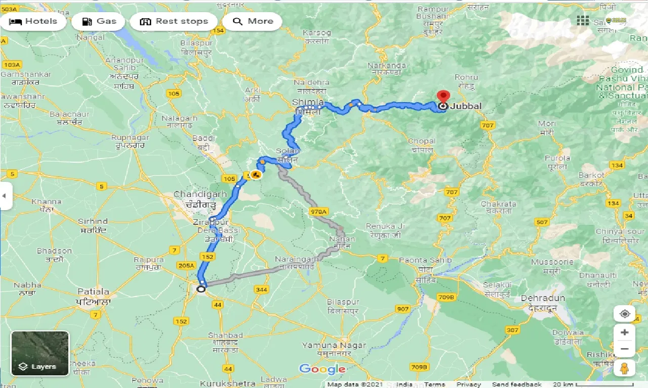 ambala-to-jubbal-taxi