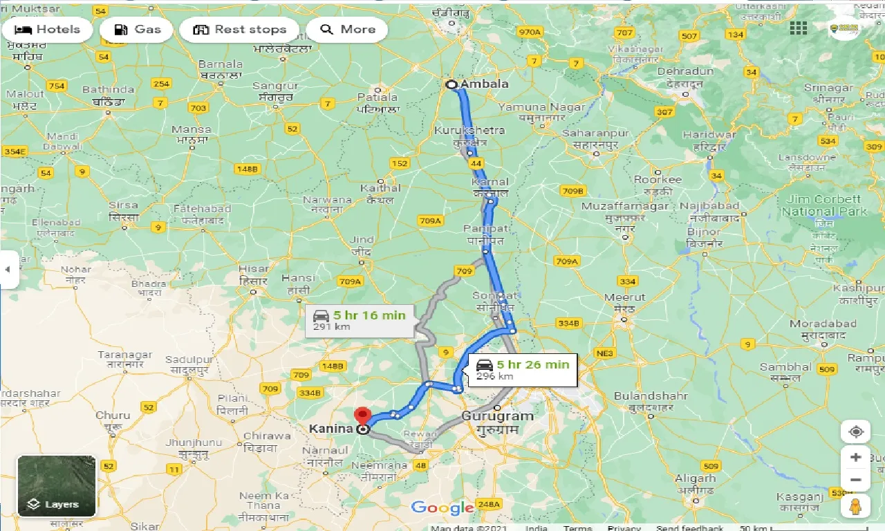 ambala-to-kanina-taxi