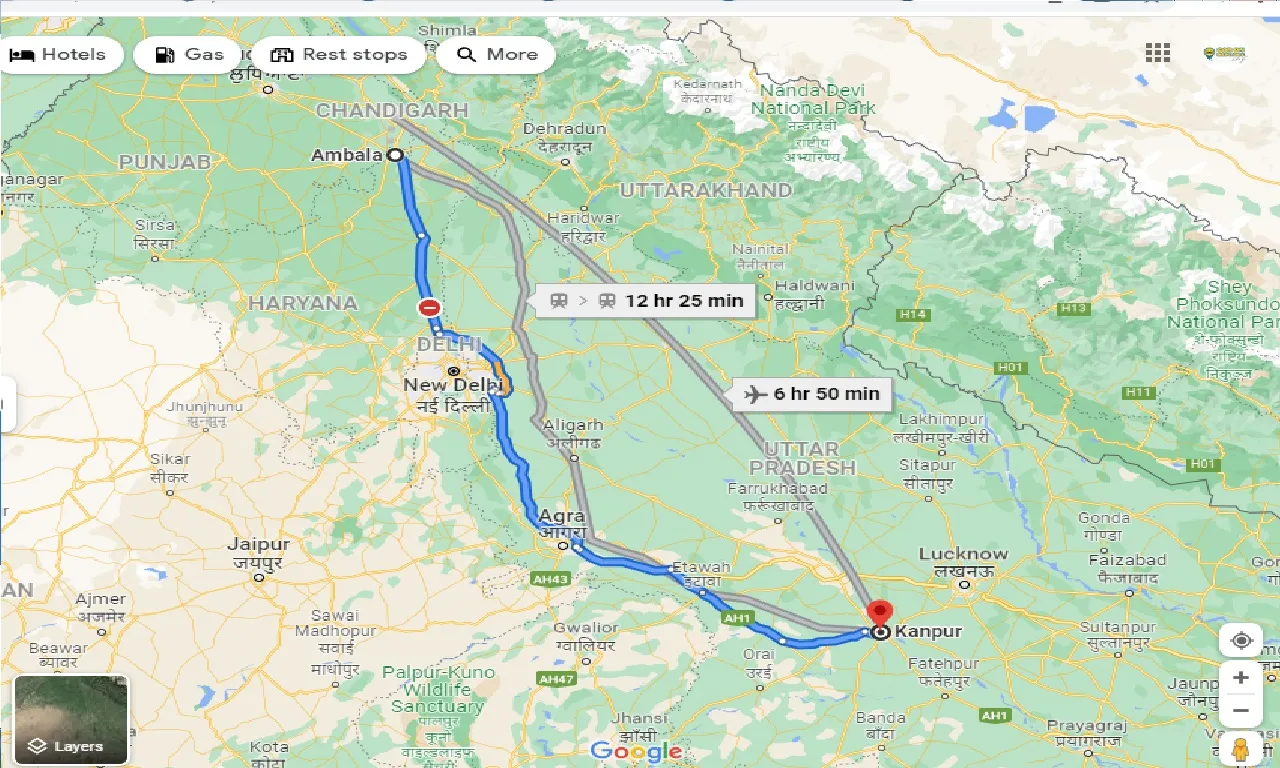 ambala-to-kanpur-one-way