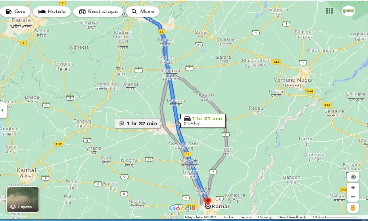ambala-to-karnal-one-way