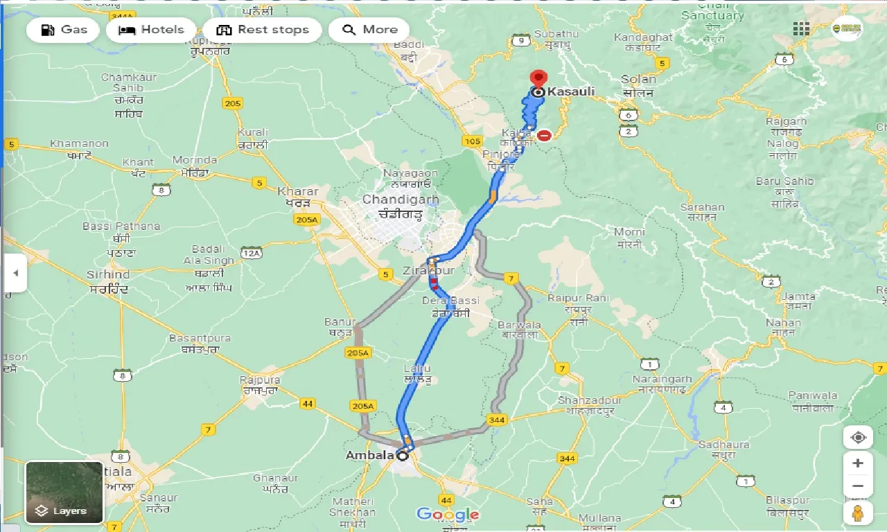 ambala-to-kasauli-round-trip