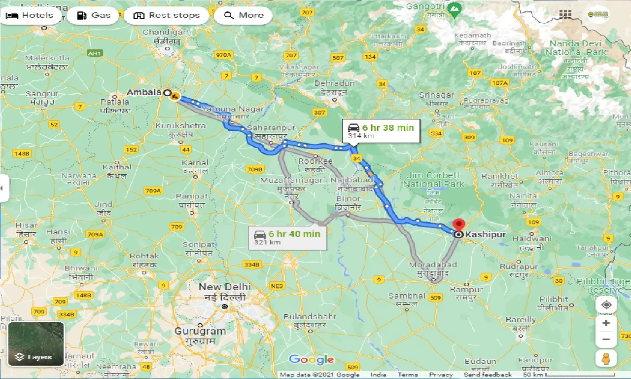 ambala-to-kashipur-taxi