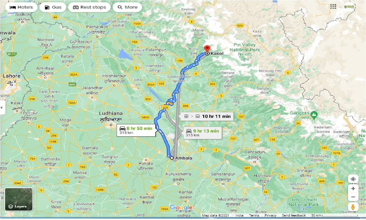 ambala-to-kasol-round-trip