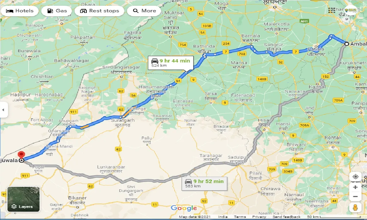 ambala-to-khajuwala-taxi