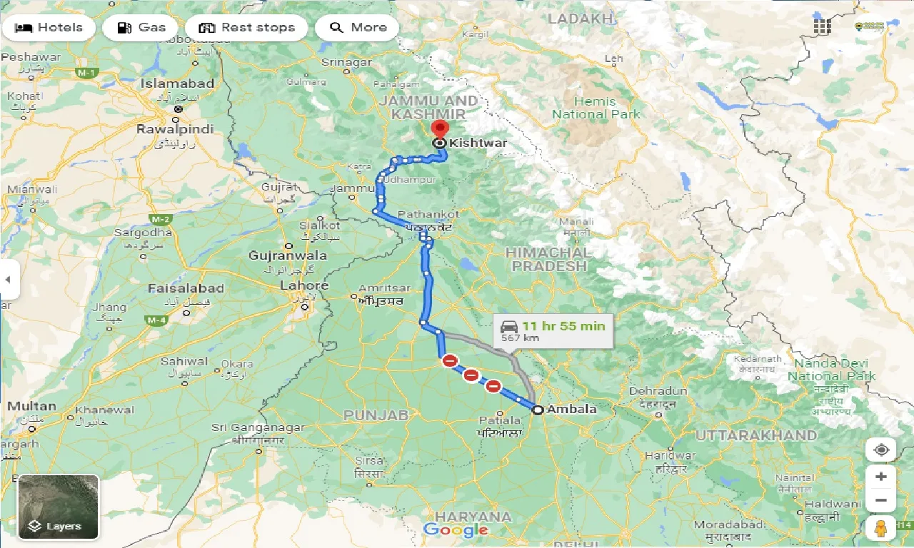 ambala-to-kishtwar-one-way