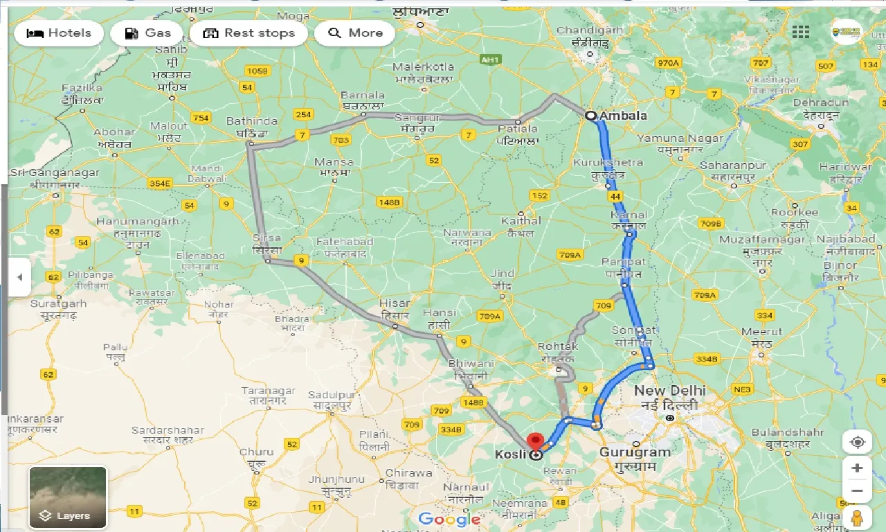 ambala-to-kosli-one-way
