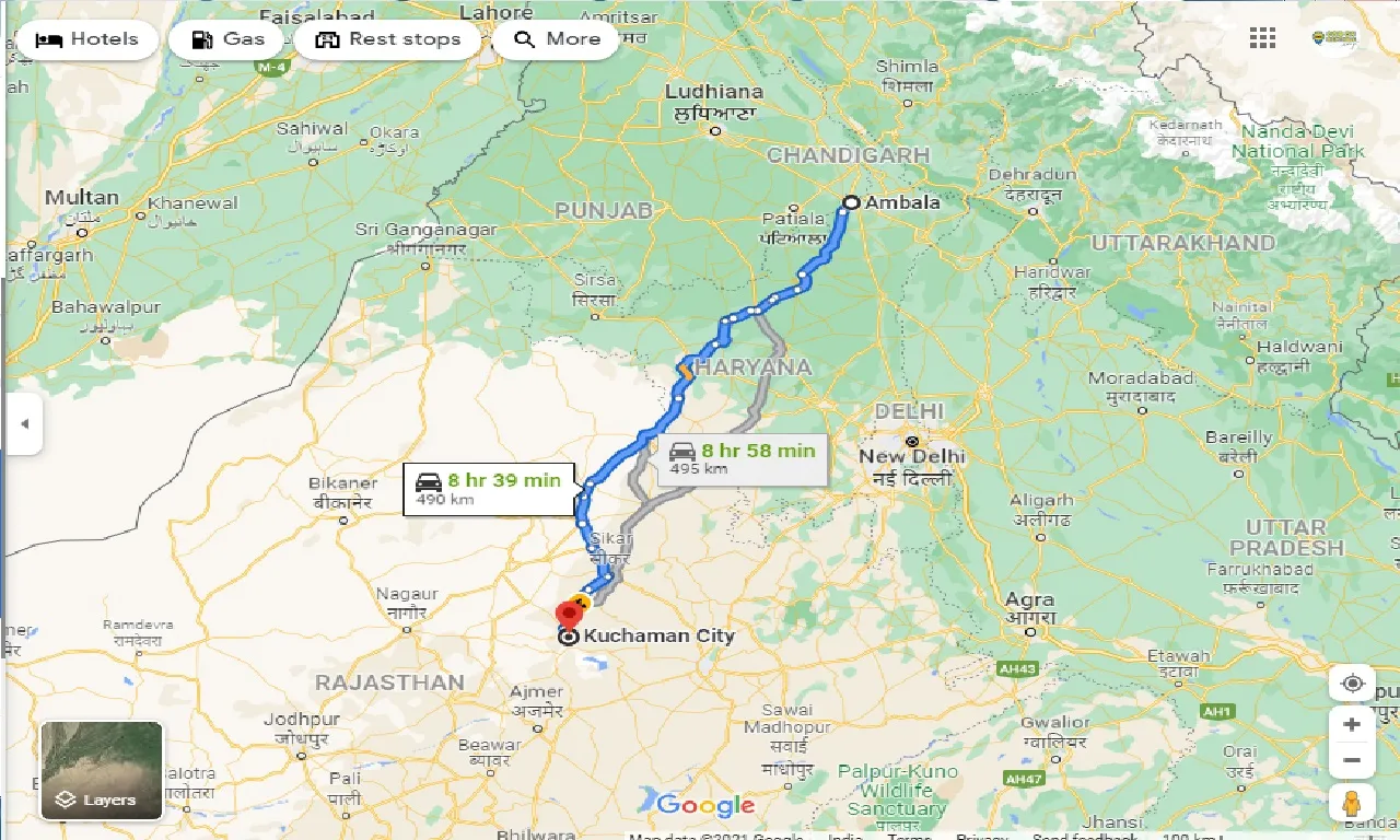 ambala-to-kuchaman-one-way