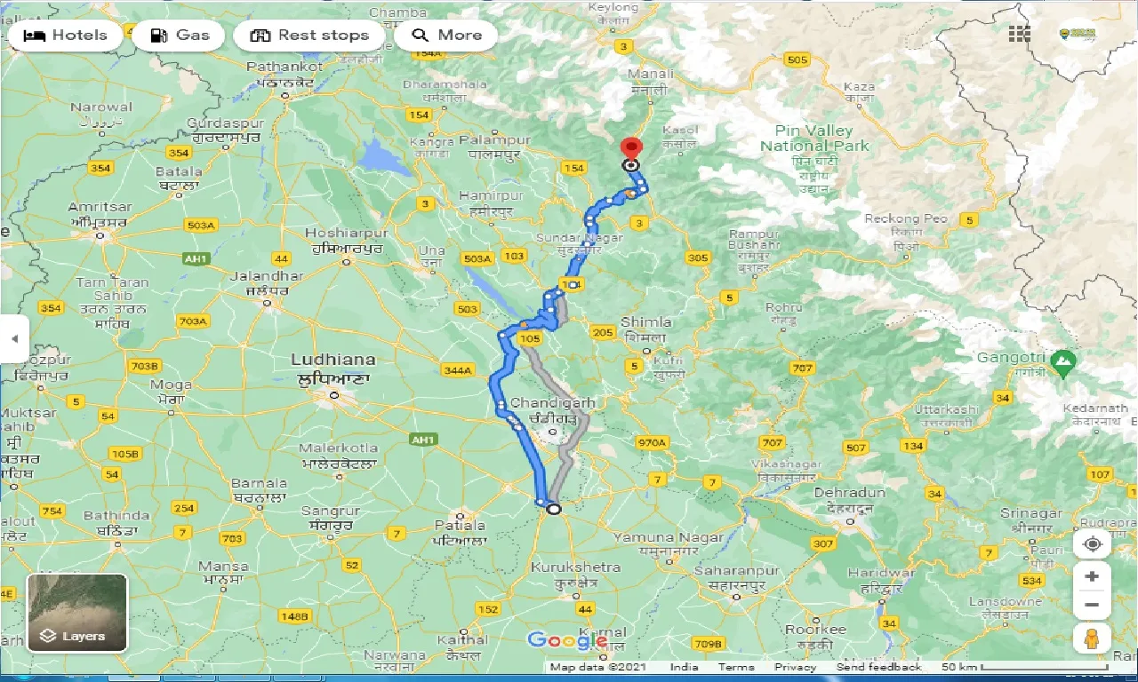 ambala-to-kullu-taxi