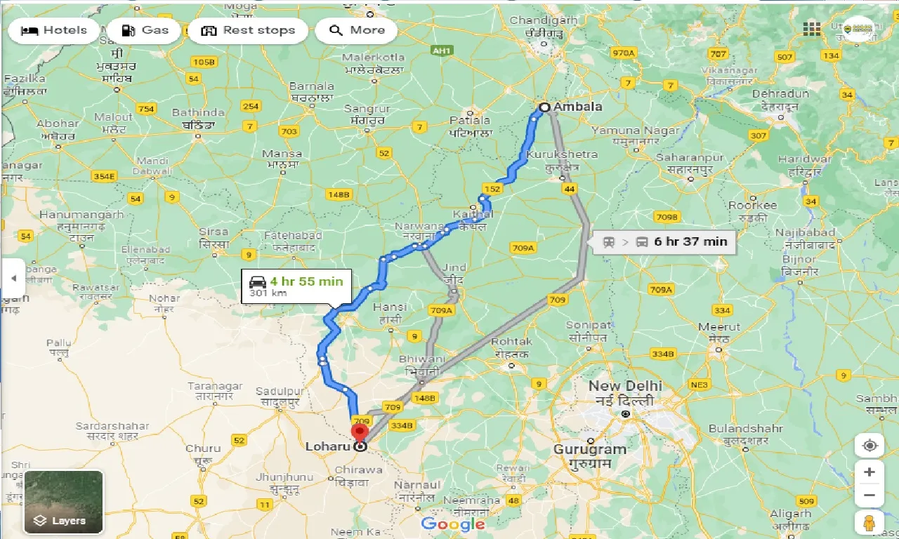 ambala-to-loharu-one-way