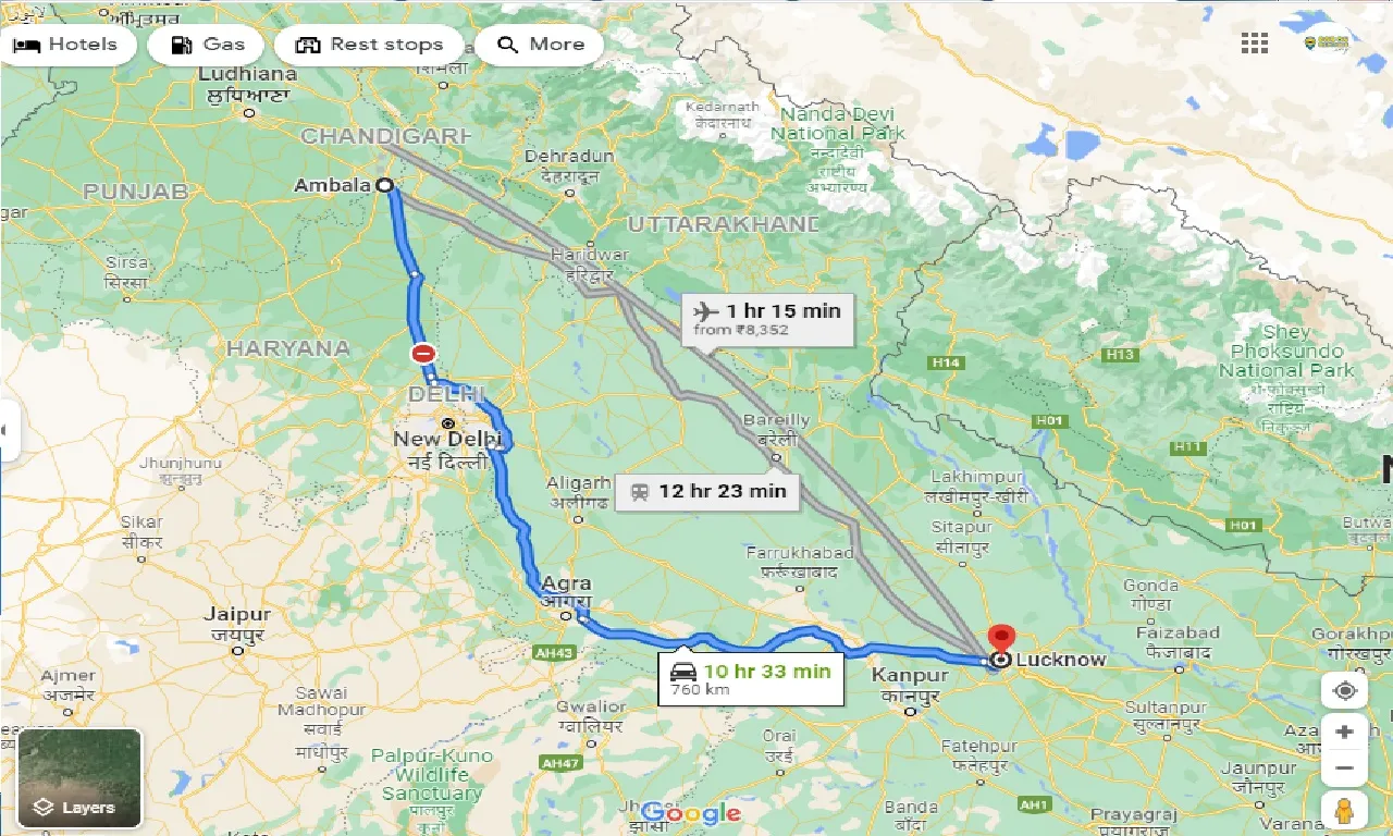 ambala-to-lucknow-one-way